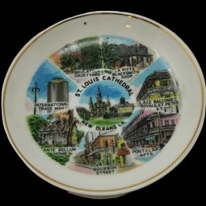 VINTAGE MINI COLLECTORS PLATE ST. LOUIS CATHEDRAL NEW OLEANS LA.  KENMAR…